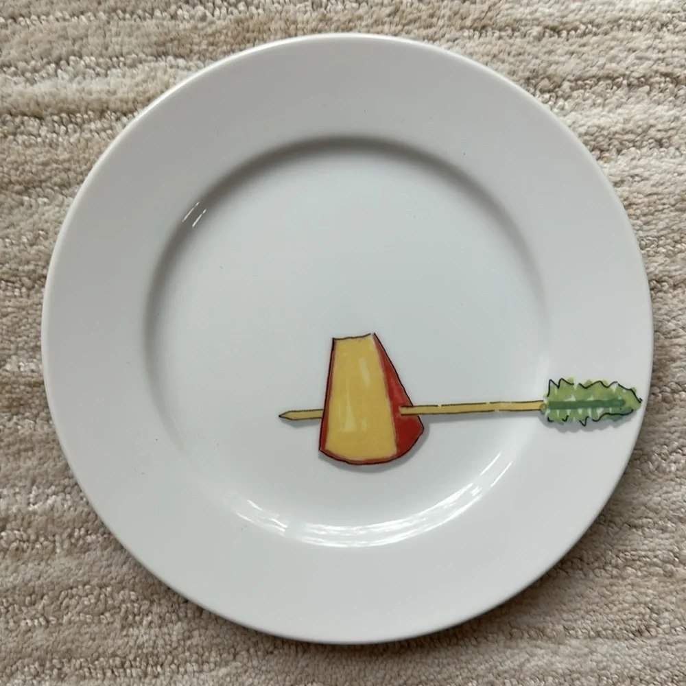Crate & Barrel Tidbits Set of 6 Appetizer Plates 6½